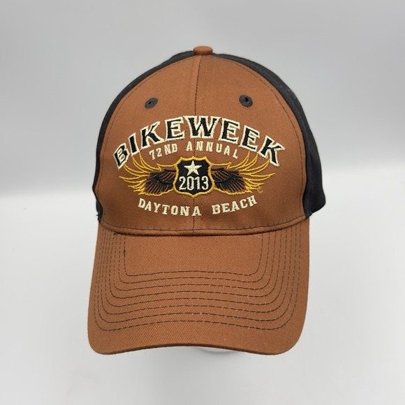 Other - Bike Week‎ Daytona Beach 2013 Strap Back Hat Cap Brown Capsmith Biker Adult Mens